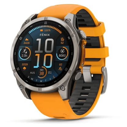 Smartwatch Garmin fenix 8, 47mm, AMOLED, Glass, Otel inoxidabil, Slate Gray, Black Silicone Band